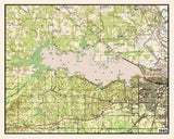 1945 Map of Cross Lake Caddo Parish Louisiana