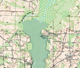 1947 Map of Lake Bistineau Louisiana Bienville Bossier and Webster Parish