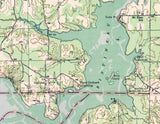 1947 Map of Lake Bistineau Louisiana Bienville Bossier and Webster Parish