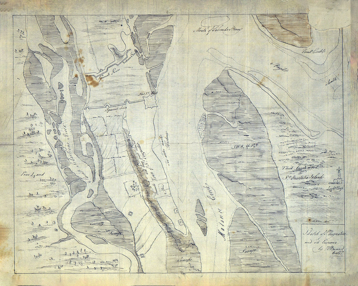 1770 Map of Saint Augustine Florida