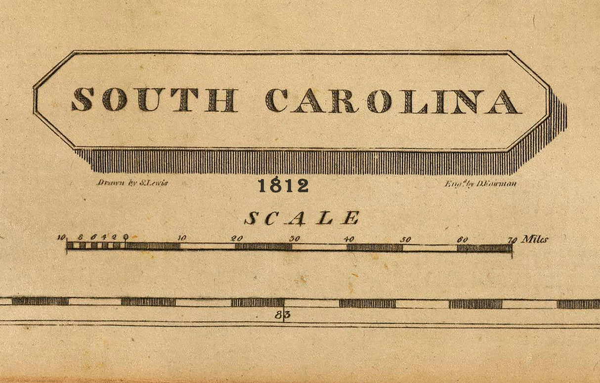 1812 Map of South Carolina