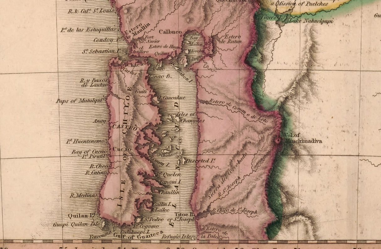 1818 Map of Chile