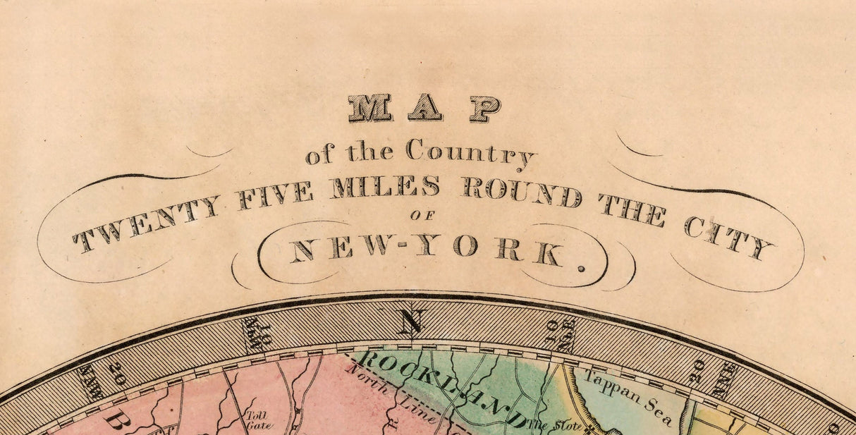 1831 Map of the New York City Region