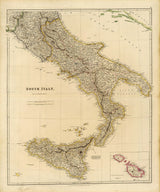 1832 Map of Southern Italy