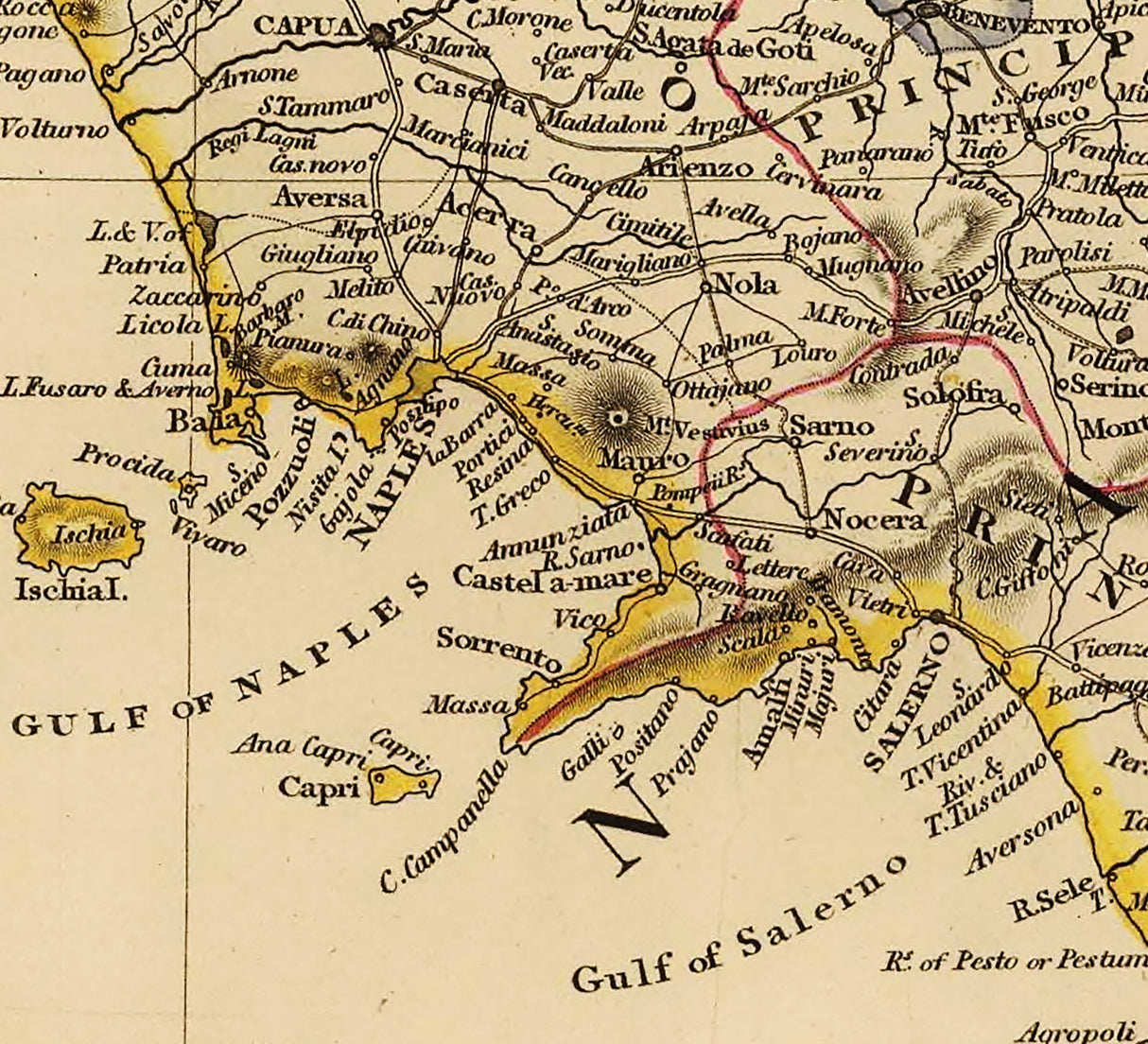 1832 Map of Southern Italy