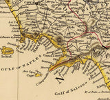 1832 Map of Southern Italy