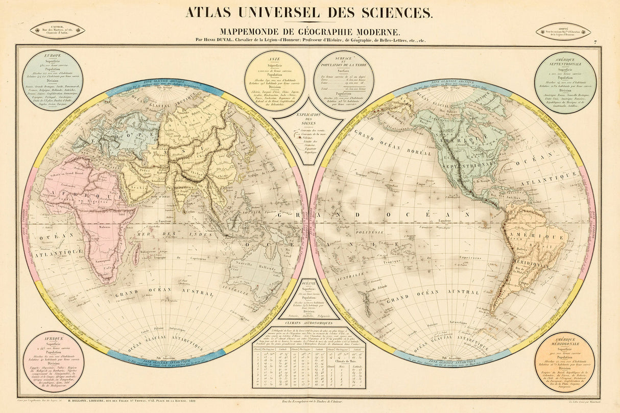 1839 Map of the World