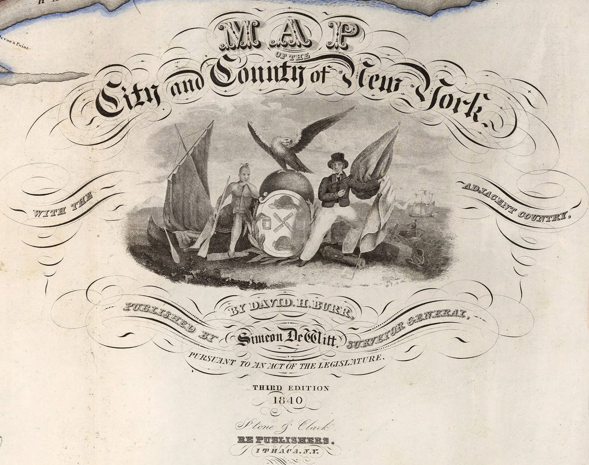 1840 Map of the City and County of New York