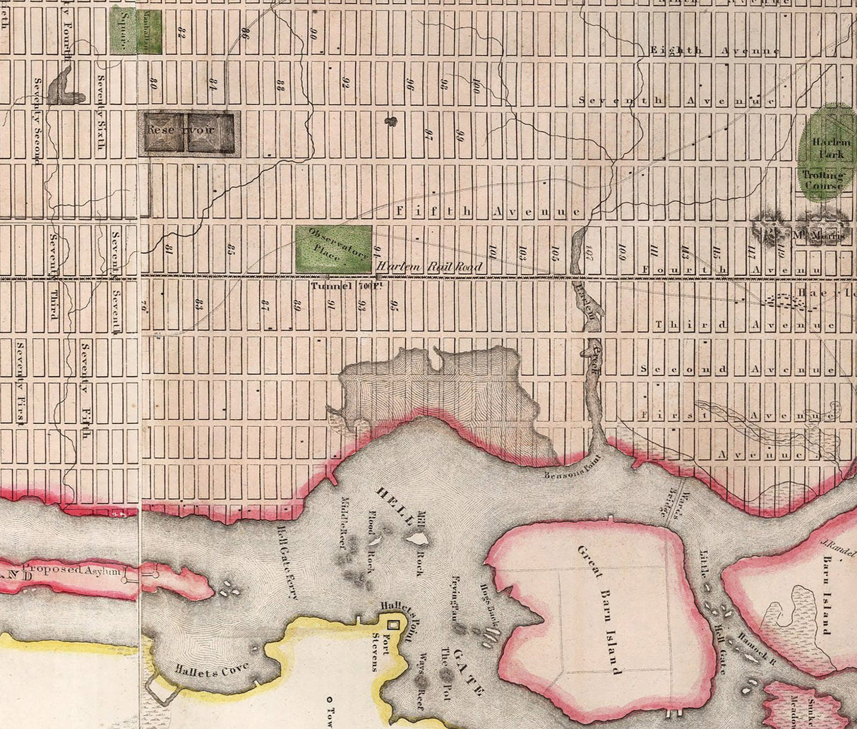 1840 Map of the City and County of New York