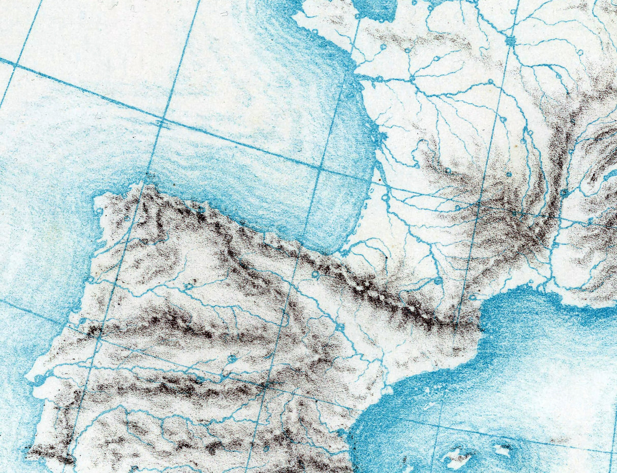 1843 Topographic Map of Europe