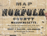 1853 Map of Norfolk County Massachusetts