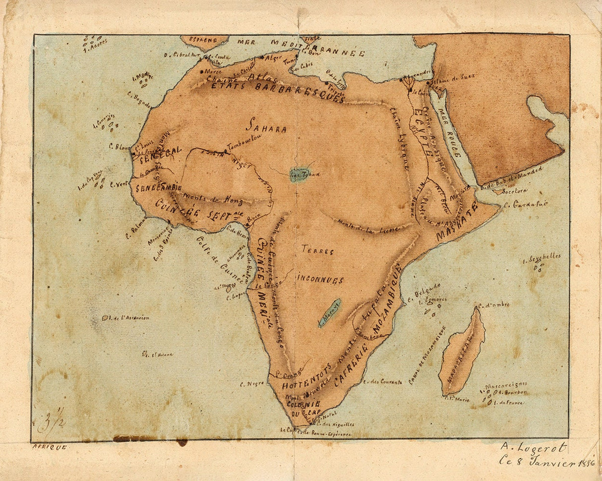 1856 Map of Africa