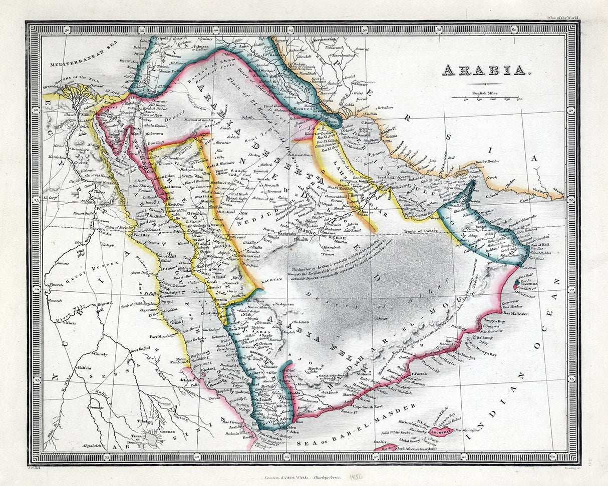 1856 Map of Arabia