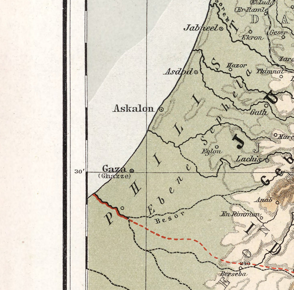 1896 Map of Palestine