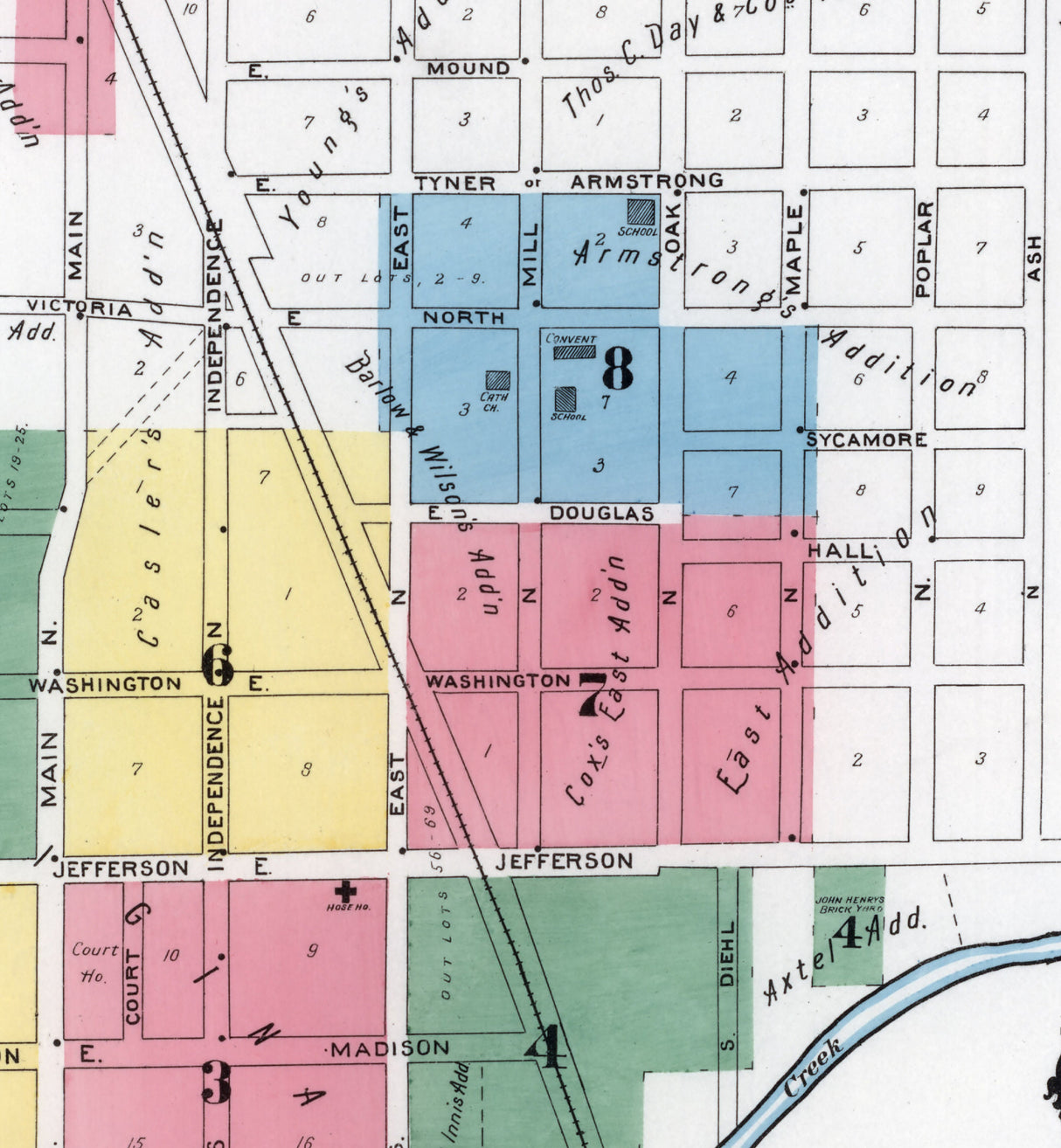 1896 Map of Tipton Indiana