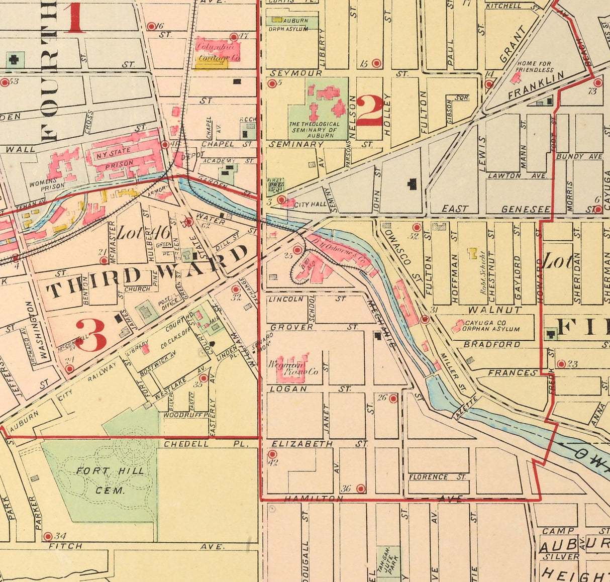 1904 Map of Auburn New York