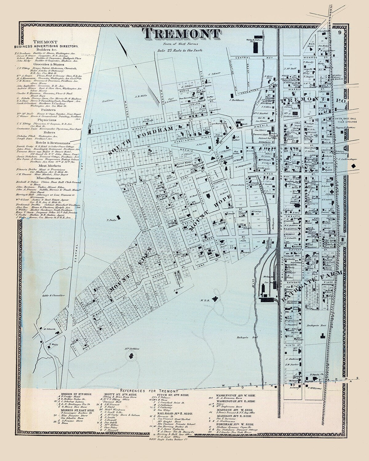 1868 Map of Tremont New York