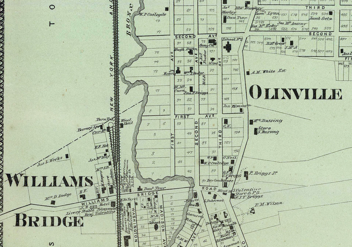 1868 Map of Wakefield New York