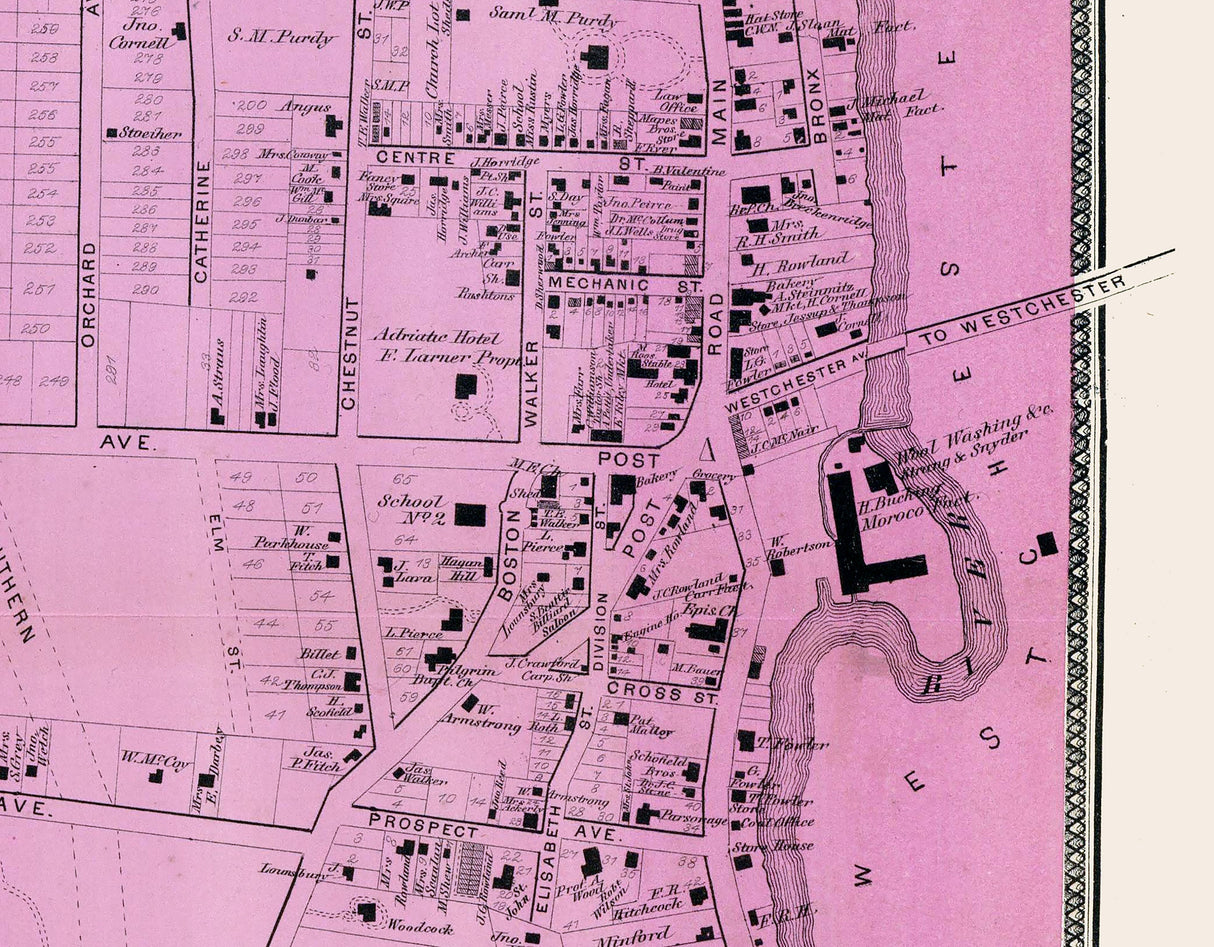 1868 Map of West Farms New York