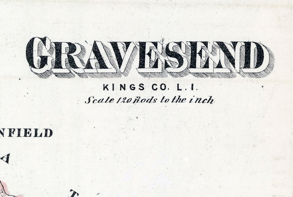 1873 Map of Gravesend Kings County New York