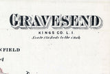 1873 Map of Gravesend Kings County New York