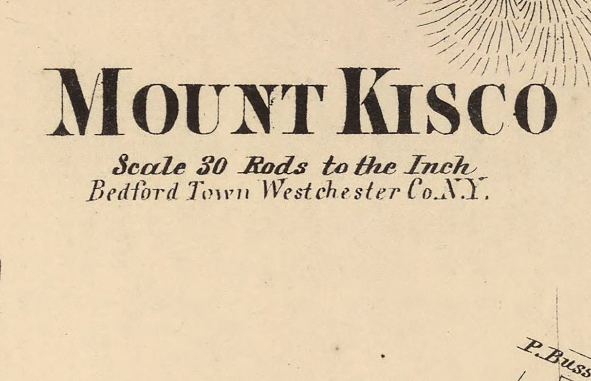 1873 Map of Mount Kisco Westchester County New York