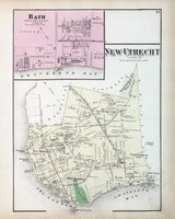 1873 Map of New Utrecht Kings County New York