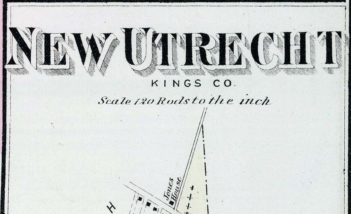 1873 Map of New Utrecht Kings County New York
