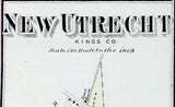 1873 Map of New Utrecht Kings County New York