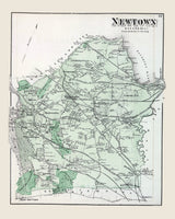 1873 Map of Newtown Queens County New York