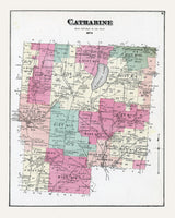 1874 Map of Catherine Schuyler County New York