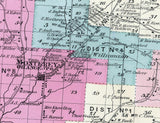 1874 Map of Orange Schuyler County New York