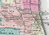 1874 Map of Reading Schuyler County New York