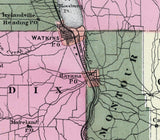 1874 Map of Schuyler County New York