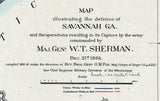 1864 Map of Savannah Georgia and Environs
