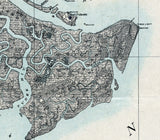 1864 Map of Savannah Georgia and Environs