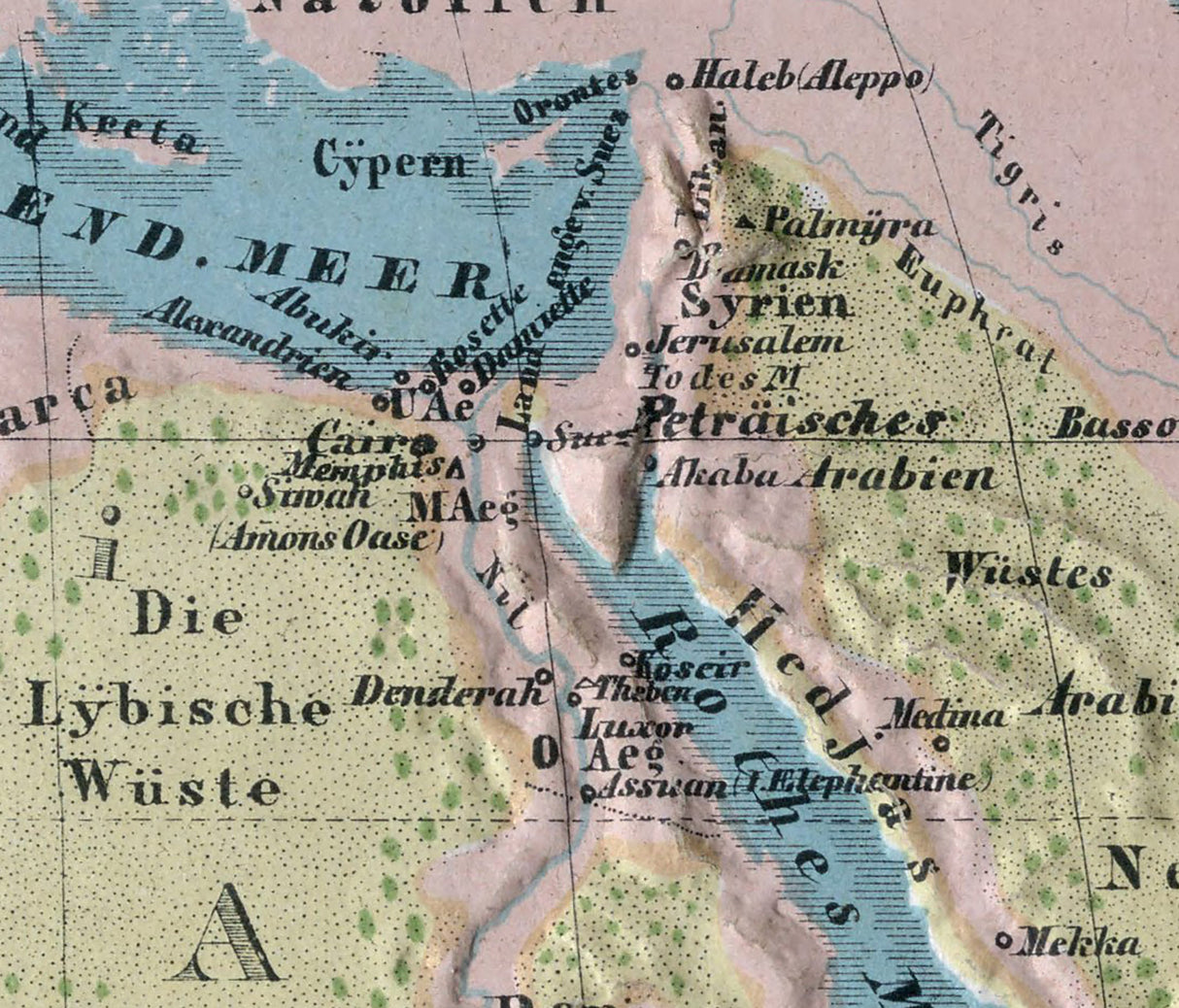 1864 Relief Map of Africa