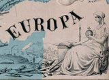 1864 Relief Map of Europe