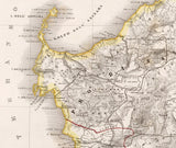 1865 Map of Sardinia Italy