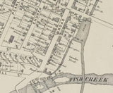 1866 Town Map of Schuylerville New York