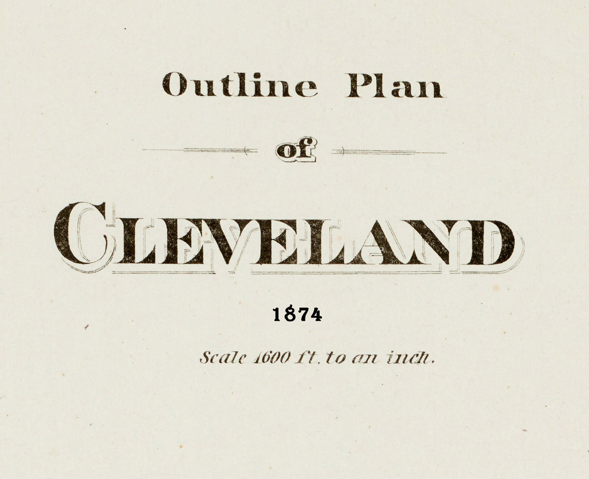 1874 Map of Cleveland Ohio