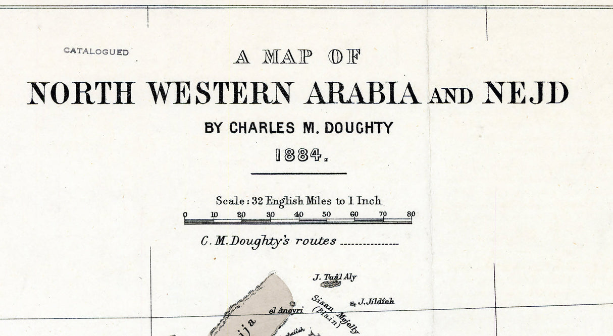 1884 Map of North Western Arabia