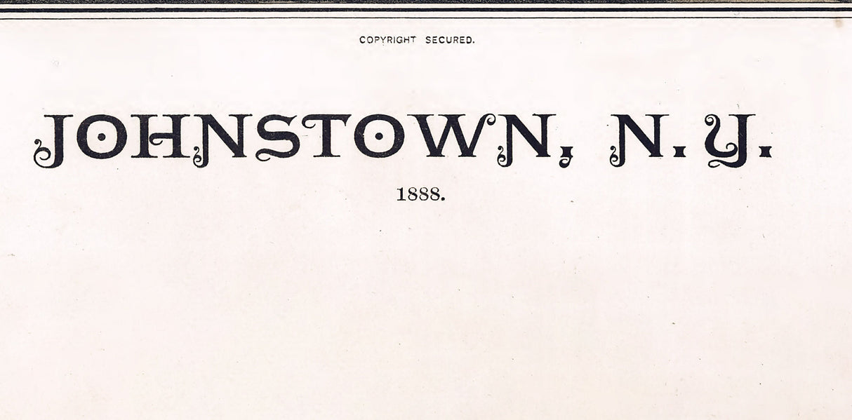 1888 Panoramic Map of Johnstown New York