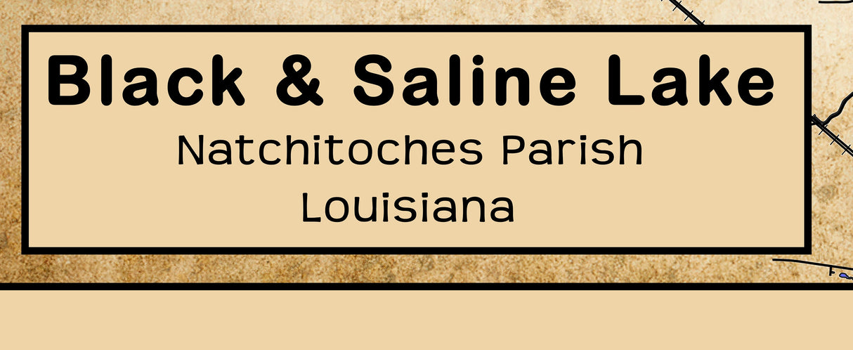 2024 Map of Black Lake and Saline Lake Natchitoches Parish Louisiana