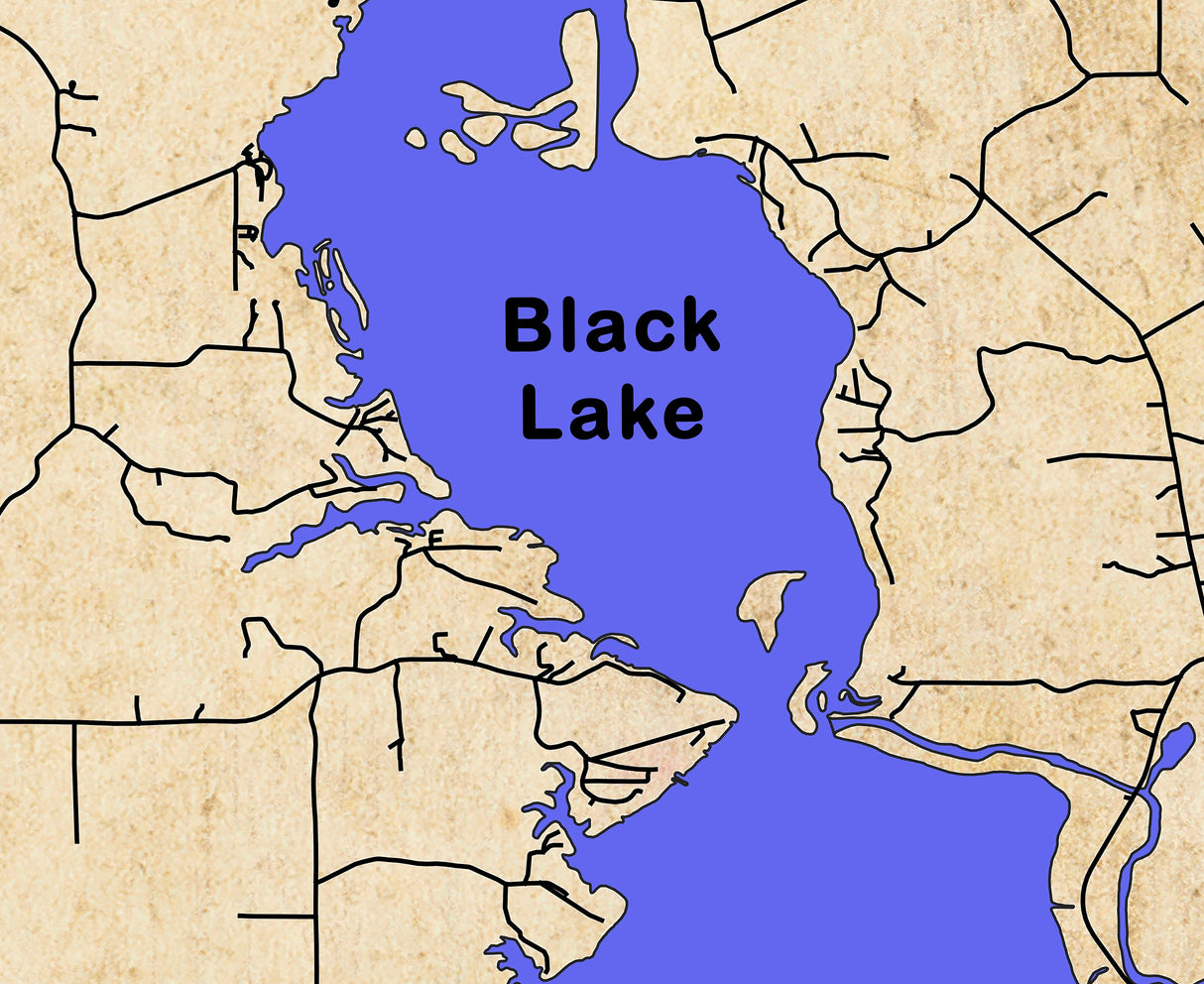 2024 Map of Black Lake and Saline Lake Natchitoches Parish Louisiana