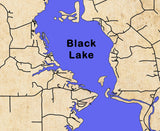 2024 Map of Black Lake and Saline Lake Natchitoches Parish Louisiana