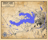 2024 Map of Sibley Lake Natchitoches Parish Louisiana