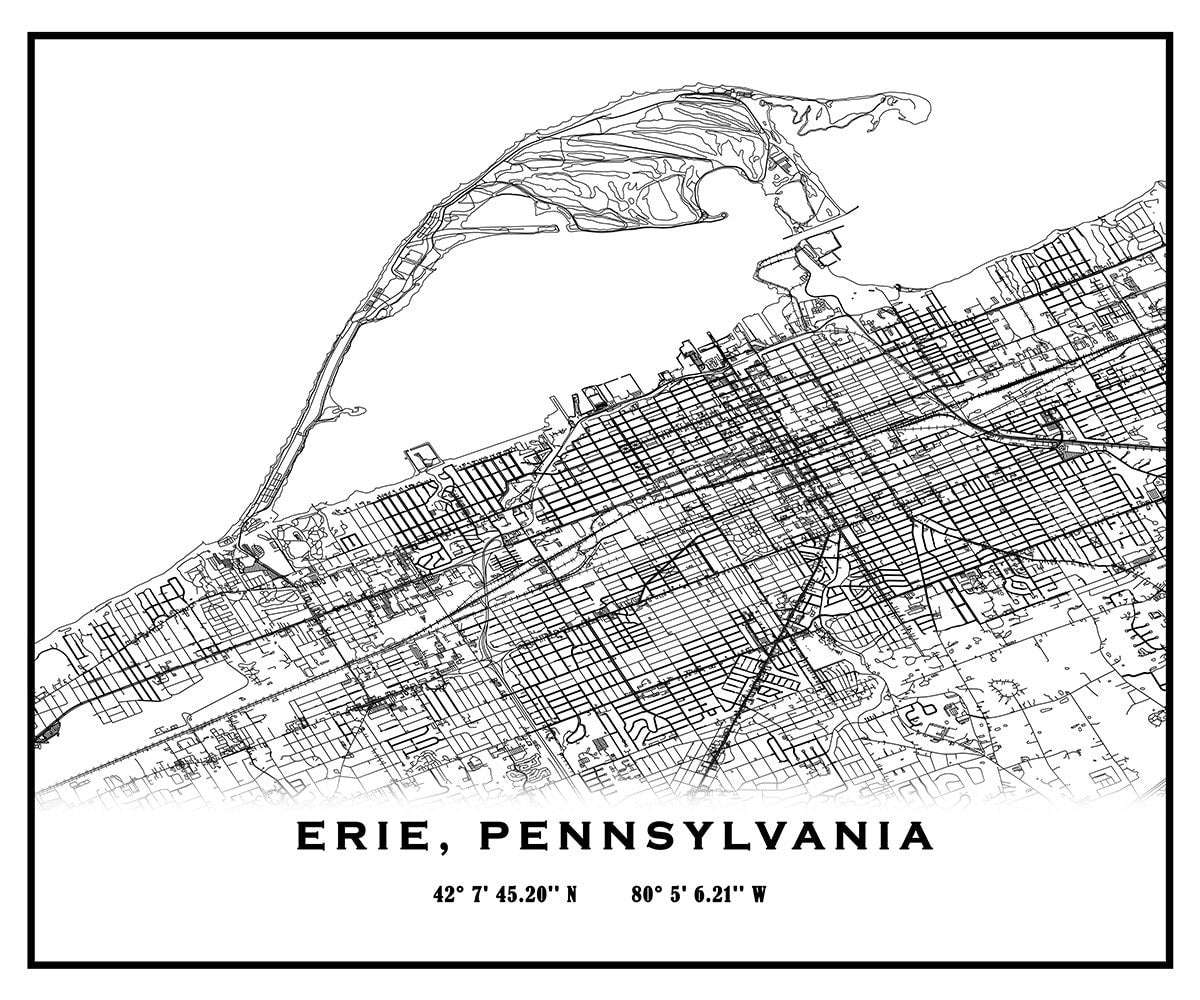 Erie Pennsylvania Map