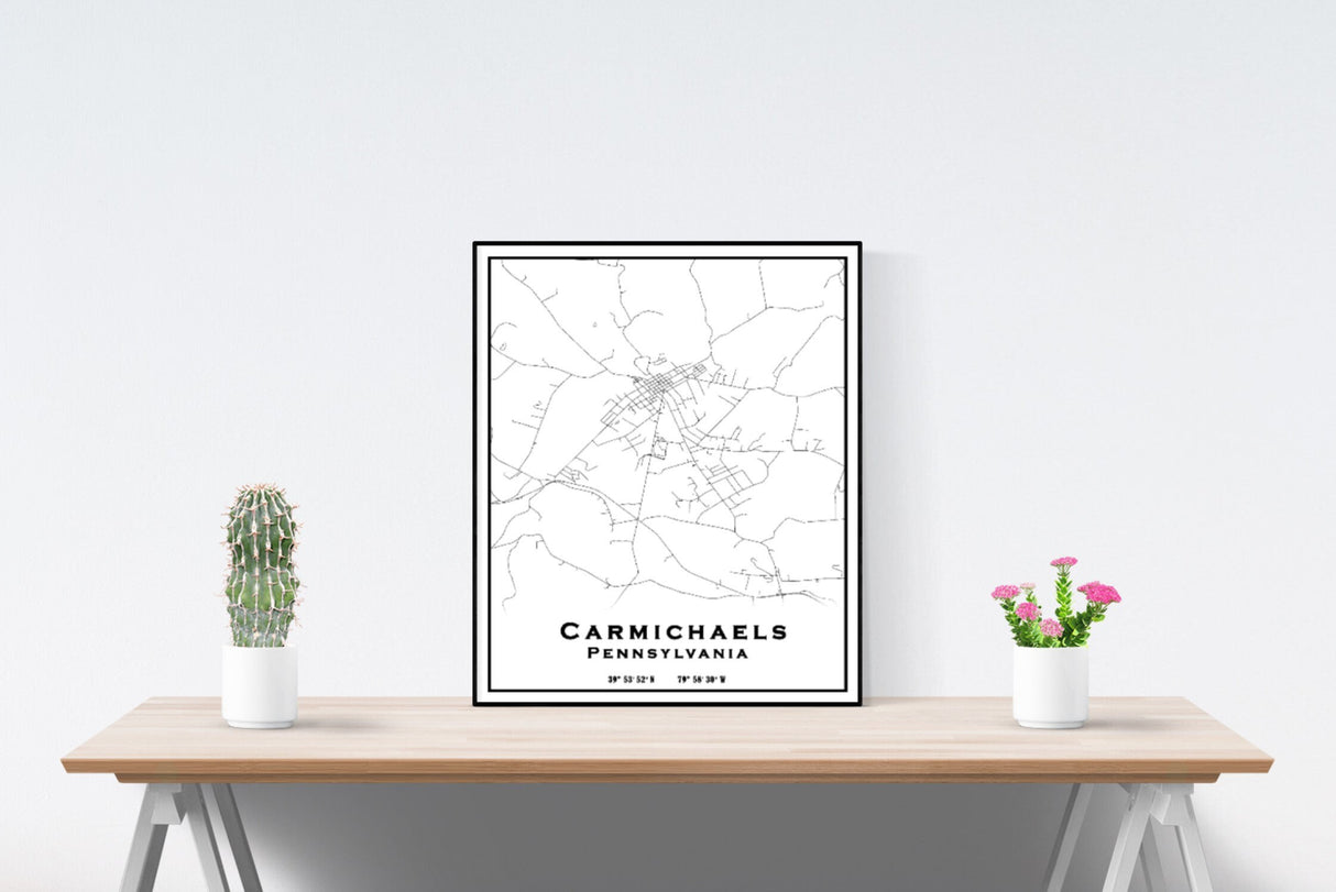 Carmichaels Pennsylvania Map