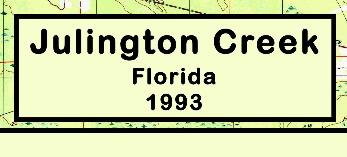 1993 Map of Julington Creek Florida Mandarin Fruit Cove